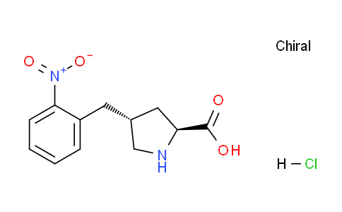 CAS No. 1049734-78-2, (2S,4R)-4-(2-Nitrobenzyl)pyrrolidine-2-carboxylic acid hydrochloride