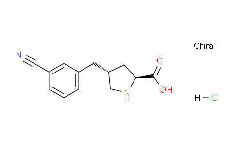 CAS No. 1049744-07-1, (2S,4R)-4-(3-Cyanobenzyl)pyrrolidine-2-carboxylic acid hydrochloride