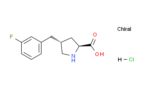 CAS No. 1373512-33-4, (2S,4R)-4-(3-Fluorobenzyl)pyrrolidine-2-carboxylic acid hydrochloride