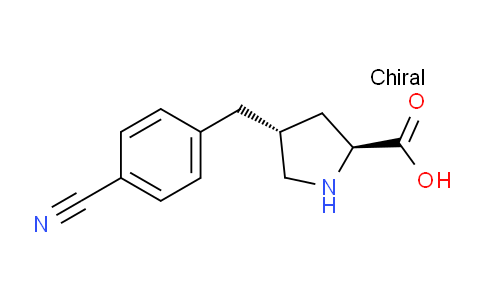 CAS No. 1266320-28-8, (2S,4R)-4-(4-Cyanobenzyl)pyrrolidine-2-carboxylic acid