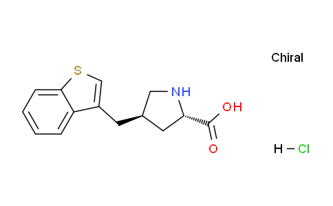 CAS No. 1049753-14-1, (2S,4R)-4-(Benzo[b]thiophen-3-ylmethyl)pyrrolidine-2-carboxylic acid hydrochloride