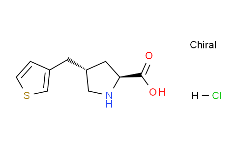 CAS No. 1373512-35-6, (2S,4R)-4-(Thiophen-3-ylmethyl)pyrrolidine-2-carboxylic acid hydrochloride