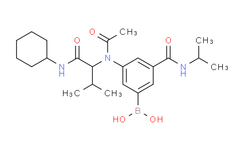 CAS No. 397843-94-6, (3-(N-(1-(Cyclohexylamino)-3-methyl-1-oxobutan-2-yl)acetamido)-5-(isopropylcarbamoyl)phenyl)boronic acid