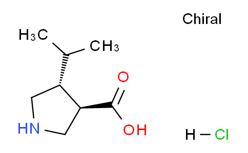 CAS No. 1330750-36-1, (3R,4R)-rel-4-isopropylpyrrolidine-3-carboxylic acid hydrochloride