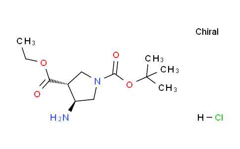 CAS No. 1262849-90-0, (3R,4S)-1-tert-Butyl 3-ethyl 4-aminopyrrolidine-1,3-dicarboxylate hydrochloride