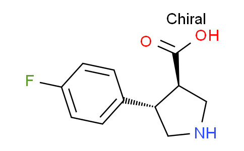 CAS No. 1260587-88-9, (3R,4S)-4-(4-Fluorophenyl)pyrrolidine-3-carboxylic acid