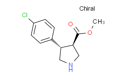 CAS No. 813425-70-6, (3R,4S)-Methyl 4-(4-chlorophenyl)pyrrolidine-3-carboxylate