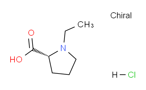 CAS No. 165552-34-1, (R)-1-Ethylpyrrolidine-2-carboxylic acid hydrochloride