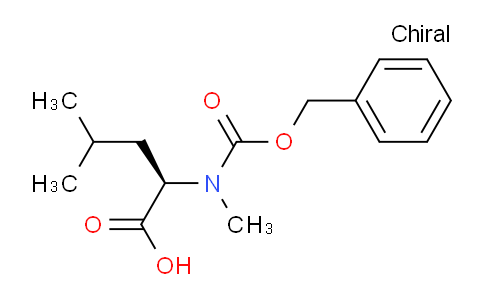 CAS No. 65635-85-0, (R)-2-(((Benzyloxy)carbonyl)(methyl)amino)-4-methylpentanoic acid