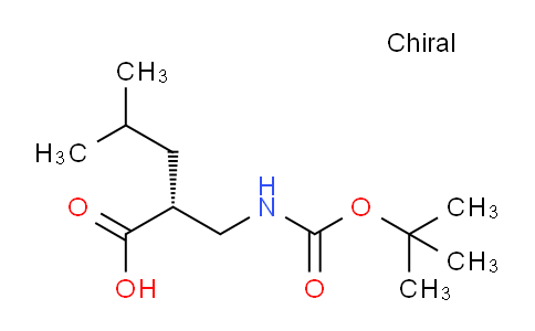 CAS No. 132605-96-0, (R)-2-(((tert-Butoxycarbonyl)amino)methyl)-4-methylpentanoic acid