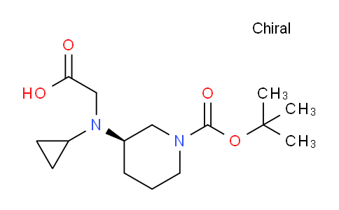 CAS No. 1354002-50-8, (R)-2-((1-(tert-Butoxycarbonyl)piperidin-3-yl)(cyclopropyl)amino)acetic acid