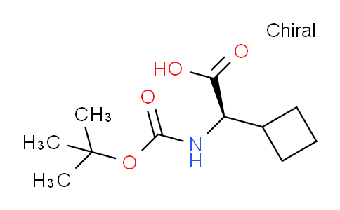 CAS No. 155905-78-5, (R)-2-((tert-Butoxycarbonyl)amino)-2-cyclobutylacetic acid
