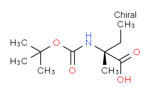 CAS No. 123254-58-0, (R)-2-((tert-Butoxycarbonyl)amino)-2-methylbutanoic acid