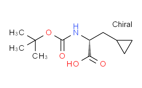 CAS No. 89483-08-9, (R)-2-((tert-Butoxycarbonyl)amino)-3-cyclopropylpropanoic acid