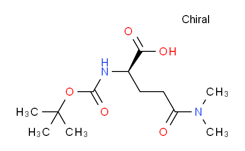 CAS No. 721927-50-0, (R)-2-((tert-Butoxycarbonyl)amino)-5-(dimethylamino)-5-oxopentanoic acid