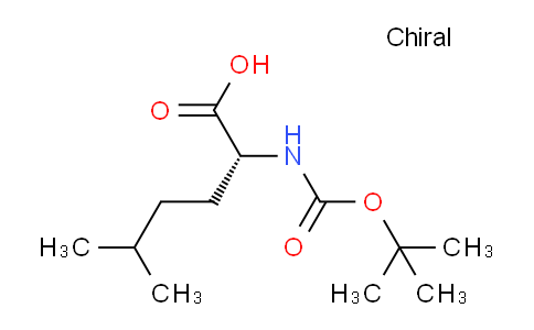 CAS No. 1445976-44-2, (R)-2-((tert-Butoxycarbonyl)amino)-5-methylhexanoic acid