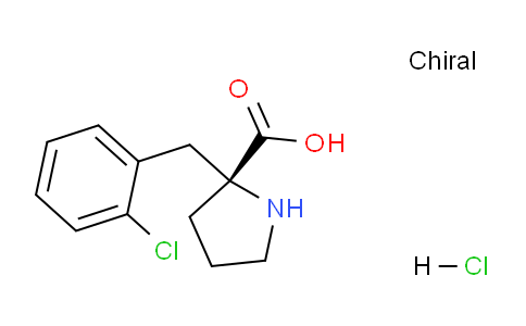 CAS No. 637020-74-7, (R)-2-(2-Chlorobenzyl)pyrrolidine-2-carboxylic acid hydrochloride