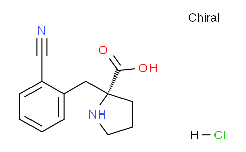 CAS No. 1217707-38-4, (R)-2-(2-Cyanobenzyl)pyrrolidine-2-carboxylic acid hydrochloride