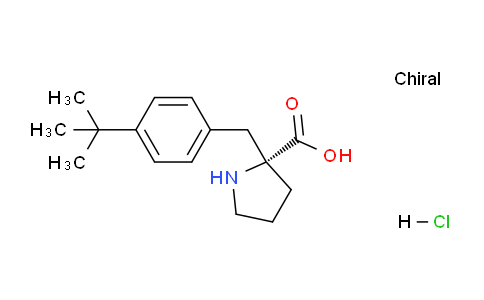 CAS No. 1049728-56-4, (R)-2-(4-(tert-Butyl)benzyl)pyrrolidine-2-carboxylic acid hydrochloride