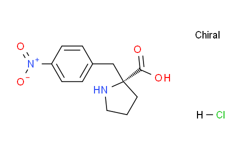 CAS No. 1217739-51-9, (R)-2-(4-Nitrobenzyl)pyrrolidine-2-carboxylic acid hydrochloride