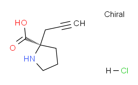 CAS No. 1049733-10-9, (R)-2-(Prop-2-yn-1-yl)pyrrolidine-2-carboxylic acid hydrochloride