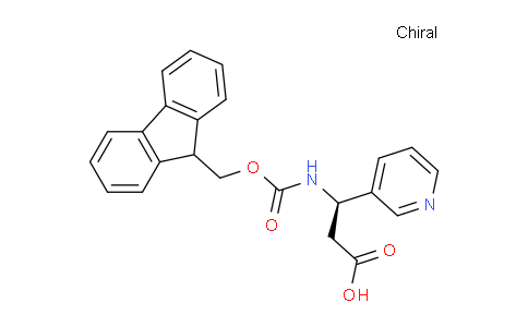 CAS No. 511272-43-8, (R)-3-((((9H-Fluoren-9-yl)methoxy)carbonyl)amino)-3-(pyridin-3-yl)propanoic acid