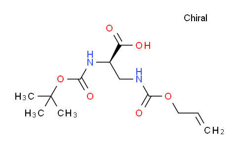 CAS No. 179251-60-6, (R)-3-(((Allyloxy)carbonyl)amino)-2-((tert-butoxycarbonyl)amino)propanoic acid