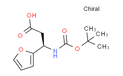 CAS No. 1217725-33-1, (R)-3-((tert-Butoxycarbonyl)amino)-3-(furan-2-yl)propanoic acid