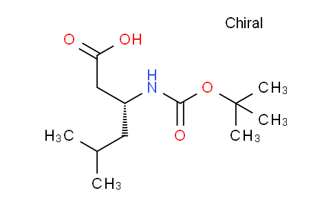CAS No. 146398-18-7, (R)-3-((tert-Butoxycarbonyl)amino)-5-methylhexanoic acid