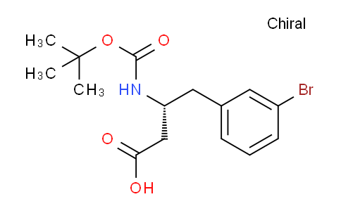 CAS No. 1350734-63-2, (R)-4-(3-Bromophenyl)-3-((tert-butoxycarbonyl)amino)butanoic acid