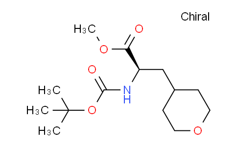 CAS No. 1175863-45-2, (R)-Methyl 2-((tert-butoxycarbonyl)amino)-3-(tetrahydro-2H-pyran-4-yl)propanoate