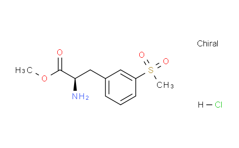 CAS No. 2049127-84-4, (R)-Methyl 2-amino-3-(3-(methylsulfonyl)phenyl)propanoate hydrochloride