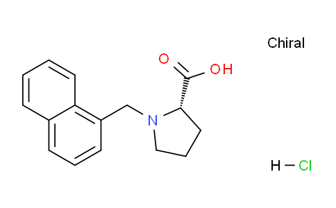 CAS No. 1217644-88-6, (S)-1-(Naphthalen-1-ylmethyl)pyrrolidine-2-carboxylic acid hydrochloride