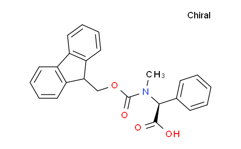 CAS No. 574739-36-9, (S)-2-((((9H-Fluoren-9-yl)methoxy)carbonyl)(methyl)amino)-2-phenylacetic acid