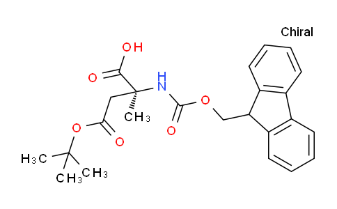 CAS No. 1072845-47-6, (S)-2-((((9H-Fluoren-9-yl)methoxy)carbonyl)amino)-4-(tert-butoxy)-2-methyl-4-oxobutanoic acid