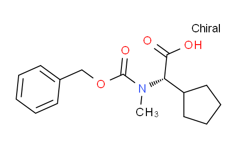 CAS No. 2411591-78-9, (S)-2-((Benzyloxy)carbonyl)(methyl)amino)-2-cyclopentylacetic acid
