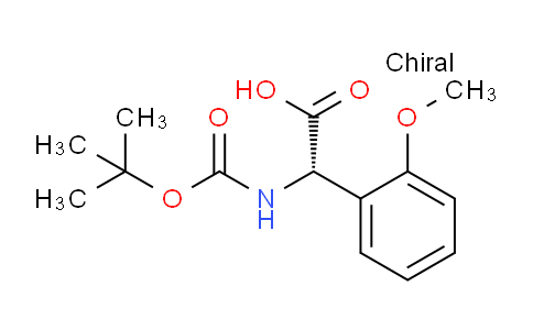 CAS No. 1217710-00-3, (S)-2-((tert-Butoxycarbonyl)amino)-2-(2-methoxyphenyl)acetic acid