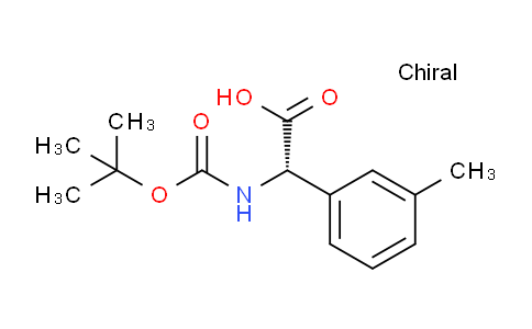 CAS No. 1217677-36-5, (S)-2-((tert-Butoxycarbonyl)amino)-2-(m-tolyl)acetic acid