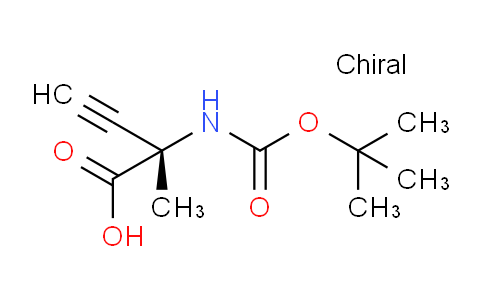 CAS No. 391678-36-7, (S)-2-((tert-Butoxycarbonyl)amino)-2-methylbut-3-ynoic acid