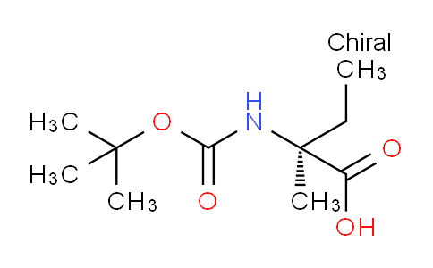 CAS No. 151171-11-8, (S)-2-((tert-Butoxycarbonyl)amino)-2-methylbutanoic acid