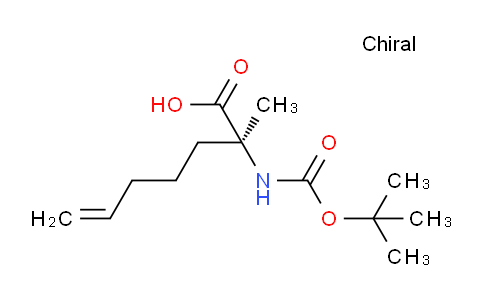 CAS No. 1263048-46-9, (S)-2-((tert-Butoxycarbonyl)amino)-2-methylhept-6-enoic acid