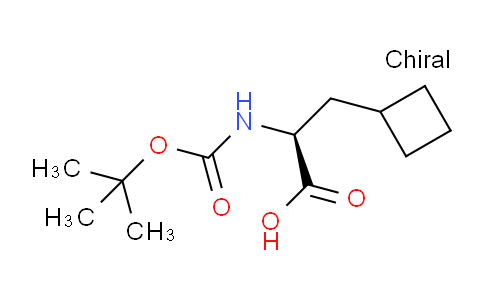CAS No. 478183-60-7, (S)-2-((tert-Butoxycarbonyl)amino)-3-cyclobutylpropanoic acid