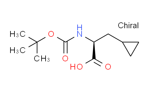 CAS No. 89483-06-7, (S)-2-((tert-Butoxycarbonyl)amino)-3-cyclopropylpropanoic acid