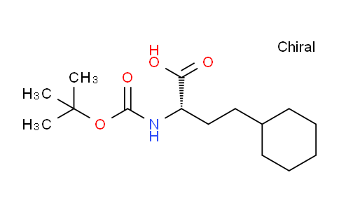 CAS No. 143415-51-4, (S)-2-((tert-Butoxycarbonyl)amino)-4-cyclohexylbutanoic acid