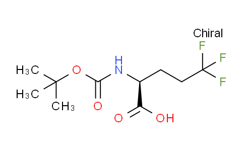 CAS No. 453556-65-5, (S)-2-((tert-Butoxycarbonyl)amino)-5,5,5-trifluoropentanoic acid