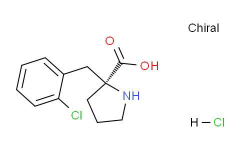 CAS No. 637020-76-9, (S)-2-(2-Chlorobenzyl)pyrrolidine-2-carboxylic acid hydrochloride