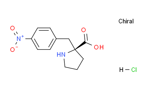 CAS No. 1049727-42-5, (S)-2-(4-Nitrobenzyl)pyrrolidine-2-carboxylic acid hydrochloride