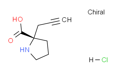 CAS No. 1217828-88-0, (S)-2-(Prop-2-yn-1-yl)pyrrolidine-2-carboxylic acid hydrochloride