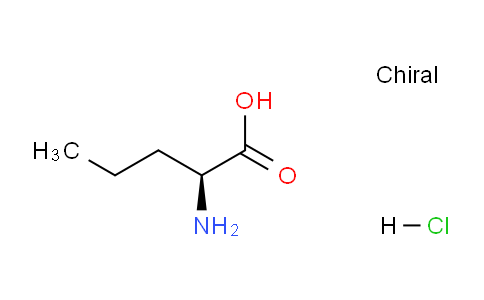 CAS No. 27493-23-8, (S)-2-Aminopentanoic acid hydrochloride