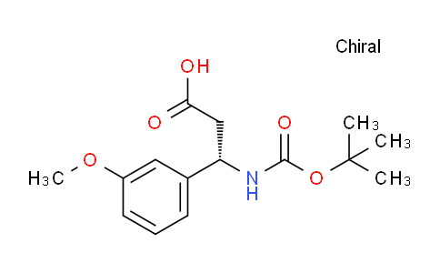CAS No. 499995-77-6, (S)-3-((tert-Butoxycarbonyl)amino)-3-(3-methoxyphenyl)propanoic acid